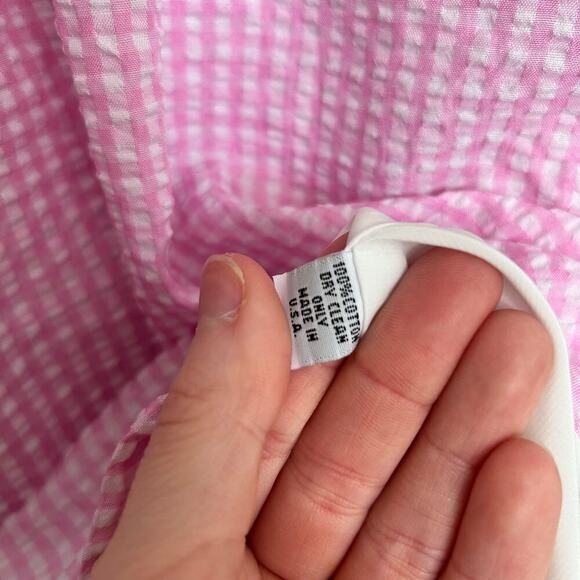 Hutch Babydoll Gingham Sweetheart Mini Slip Dress Women’s 0 Pink Preppy Romantic - Picture 10 of 10